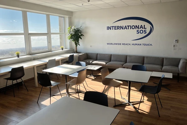 Kancelářské prostory International SOS Assistance po profesionálním úklidu kanceláří