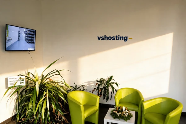 Pracovní zóna vshosting po úklidu kanceláří a společných prostor